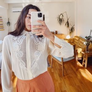 Vintage Silk beaded blouse